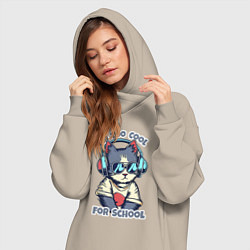 Женское худи-платье Too cool for school, цвет: миндальный — фото 2