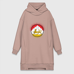 Женская толстовка-платье Герб Осетии