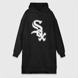 Женское худи-платье Chicago white sox - baseball, цвет: черный