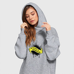 Женское худи-платье Пушистый пух, цвет: меланж — фото 2