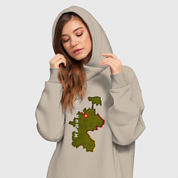 Женское худи-платье Осетия Мостиздах, цвет: миндальный — фото 2