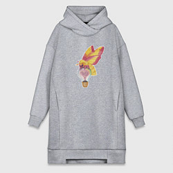 Женское худи-платье Ты мой свет, цвет: меланж