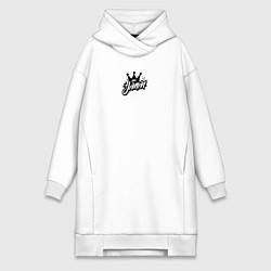 Женское худи-платье Jimin k-stars, цвет: белый
