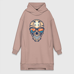Женская толстовка-платье Summer skull