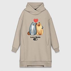 Женская толстовка-платье Режим любви включён