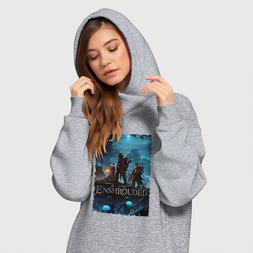 Женская толстовка-платье Герои из Enshrouded / Меланж – фото 3