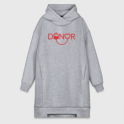 Женское худи-платье Донор, цвет: меланж