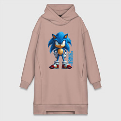Женская толстовка-платье Sonic - poster style