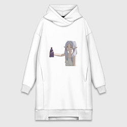 Женская толстовка-платье Фрирен Провожающая в последний путь улыбается