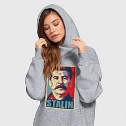 Женское худи-платье Face Stalin, цвет: меланж — фото 2