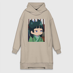 Женская толстовка-платье Монолог фармацевта Маомао с ушками