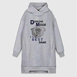 Женское худи-платье Depeche Mode - best of band, цвет: меланж