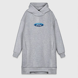 Женское худи-платье FORD авто спорт лого, цвет: меланж