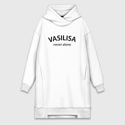 Женская толстовка-платье Vasilisa never alone - motto