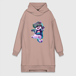 Женская толстовка-платье Кот-геймер в VR-шлеме