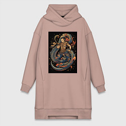 Женская толстовка-платье Муай Тай боец и змея