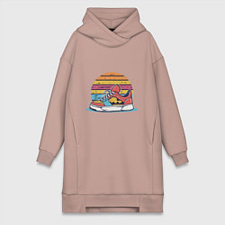 Женская толстовка-платье Яркие кеды