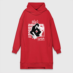 Женская толстовка-платье Поднятие уровня в одиночку Граффити