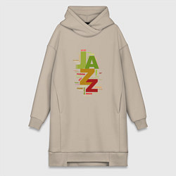 Женская толстовка-платье Джазовые стили в цвете