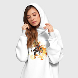 Женское худи-платье Ип Ка Мин из Геншин Импакт, цвет: белый — фото 2