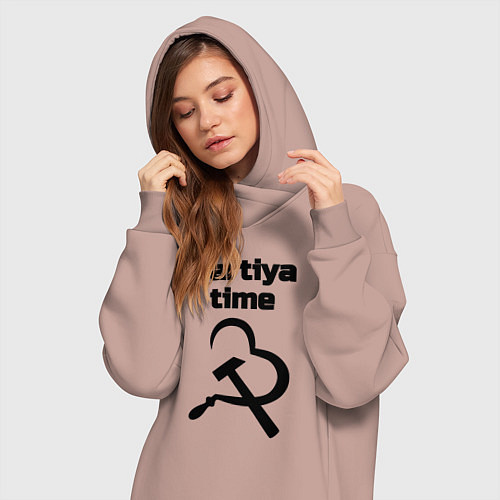 Женская толстовка-платье Partiya time / Пыльно-розовый – фото 3