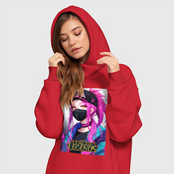 Женское худи-платье Akali Kda League Of Legends, цвет: красный — фото 2