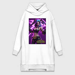 Женское худи-платье League of Legends Akali Kda, цвет: белый