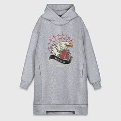 Женская толстовка-платье Орёл дух свободы