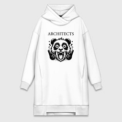 Женское худи-платье Architects - rock panda, цвет: белый