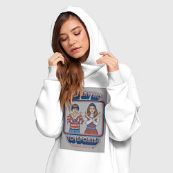 Женское худи-платье Скажи нет спорту, цвет: белый — фото 2