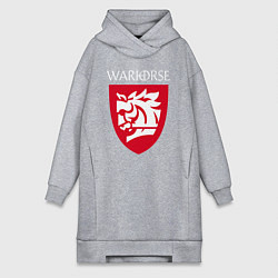 Женское худи-платье Warhorse logo, цвет: меланж
