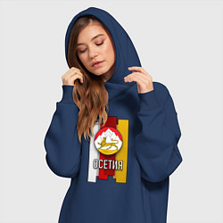 Женское худи-платье Осетия герб, цвет: тёмно-синий — фото 2