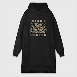 Женское худи-платье Night hunter, цвет: черный