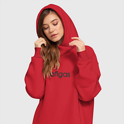 Женское худи-платье Afigas, цвет: красный — фото 2