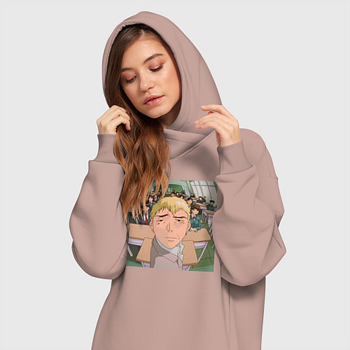 Женская толстовка-платье Эйкити Онидзука преподаватель / Пыльно-розовый – фото 3