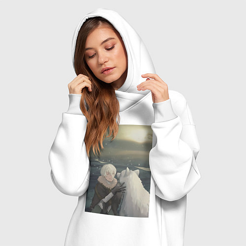 Женская толстовка-платье Для тебя Бессмертный Фуши / Белый – фото 3