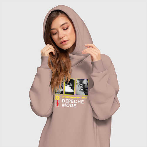 Женская толстовка-платье Depeche Mode - Kisses lust / Пыльно-розовый – фото 3