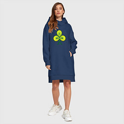 Женское худи-платье Ирландский трилистник, цвет: тёмно-синий — фото 2