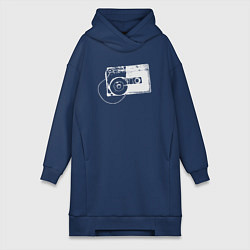 Женская толстовка-платье Кассета и плёнка