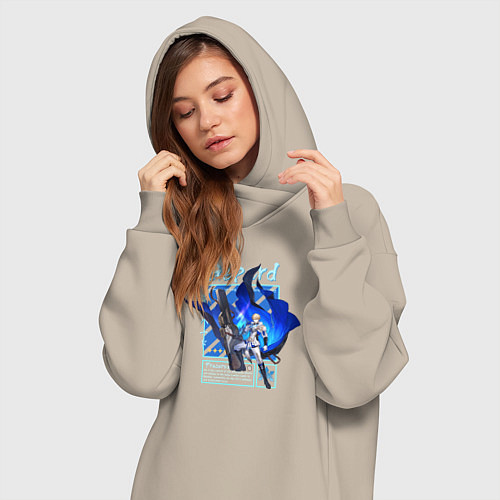 Женская толстовка-платье Гепард - Хонкай Стар Рейл / Миндальный – фото 3