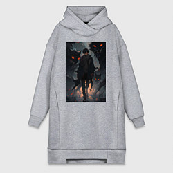 Женская толстовка-платье Мэгуми Фусигуро арт Магическая битва