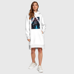 Женское худи-платье Ван-Пис Шанкс, цвет: белый — фото 2