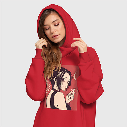 Женская толстовка-платье Нана Осаки Вокалистка / Красный – фото 3