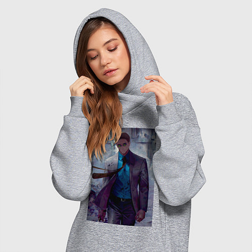Женская толстовка-платье Магическая битва Кэнто Нанами / Меланж – фото 3