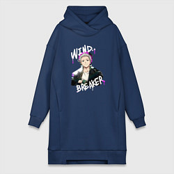 Женское худи-платье Wind Breaker - Hajime Umemiya, цвет: тёмно-синий