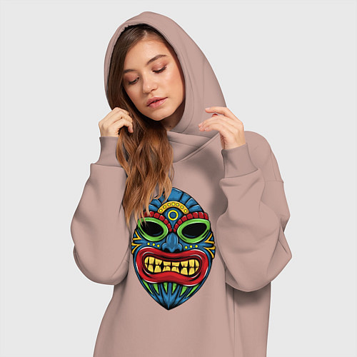 Женская толстовка-платье Тики / Пыльно-розовый – фото 3