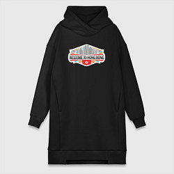 Женское худи-платье Гонконг Китай, цвет: черный