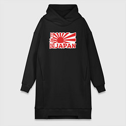 Женское худи-платье Japan sun, цвет: черный