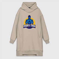 Женская толстовка-платье Муай тай воин