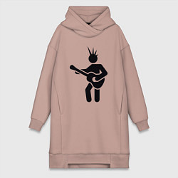 Женская толстовка-платье Панк рокер